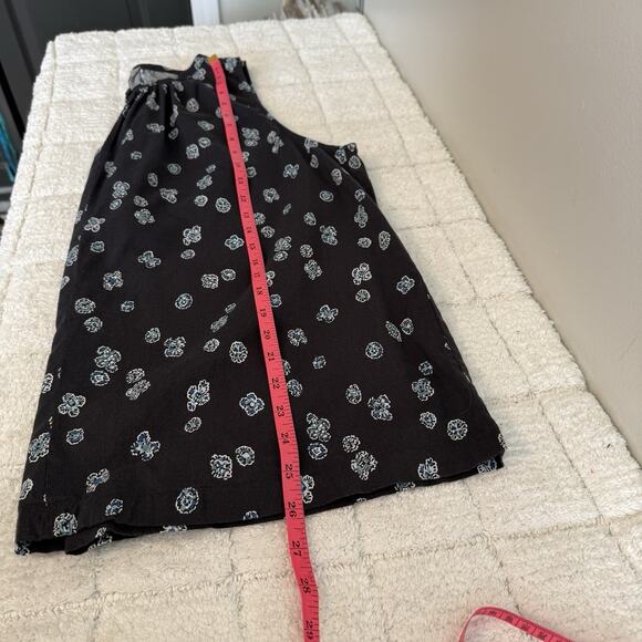 LOFT Womens XL Sleeveless Black Floral Blouse Layers Office Career Withy Casual - Picture 9 of 11